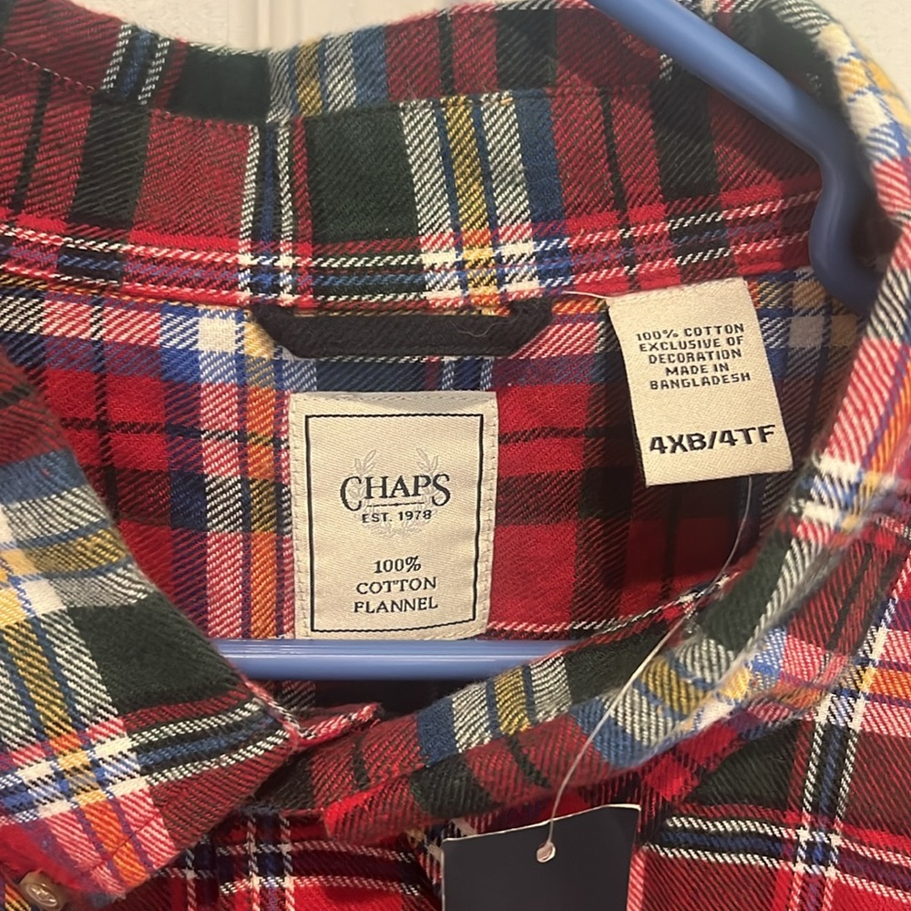 Chaps Plaid button up - Picture 2 of 3